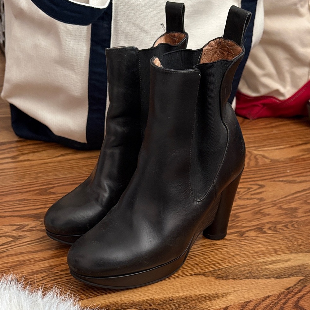 John Fluevog black Paglia ankleboot